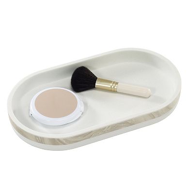 IZOD Tidal Vanity Tray Decorative Oval Design