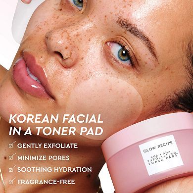 LHA + AHA Korean Watermelon Toner Pads for Hydration and Gentle Exfoliation