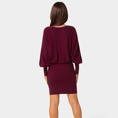 Women's bebe Scoop Neck Blouson Sweater Dress