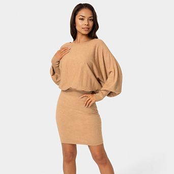 Women's bebe Scoop Neck Blouson Sweater Dress