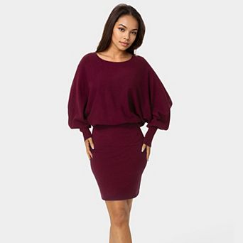 Women's bebe Scoop Neck Blouson Sweater Dress