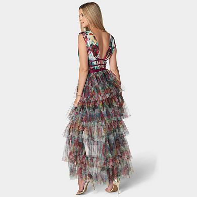 Women's bebe Tiered High Low Gown