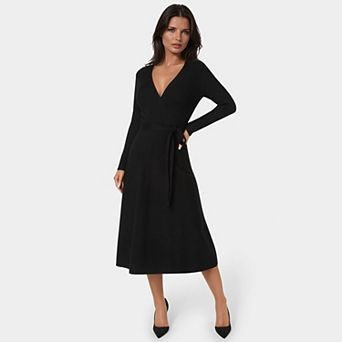 Women's bebe Fit & Flare Midi Sweater Dress