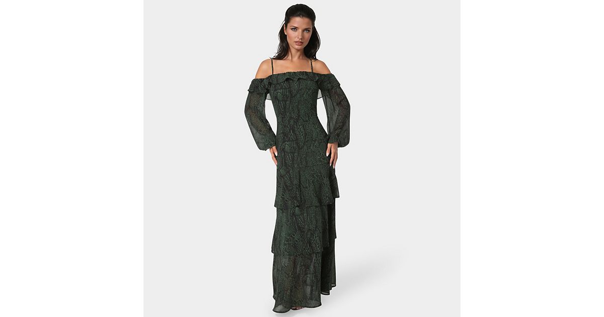 bebe green long dress Womens Maxi Sleeve Dresses, Clothing Cute