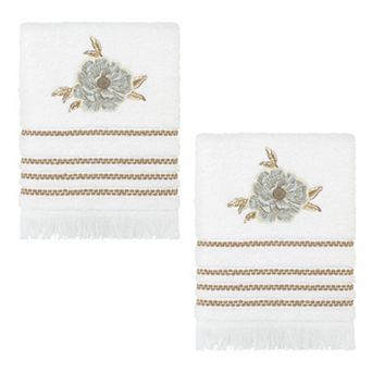 Nicole Miller Camille Embroidered Hand Towel 2-Pack