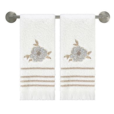 Nicole Miller Camille Embroidered Hand Towel 2-Pack