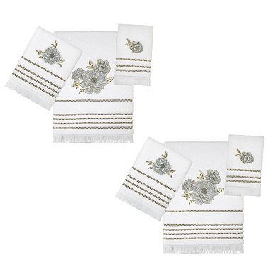 Nicole Miller Camille Embroidered Washcloth 2-Pack
