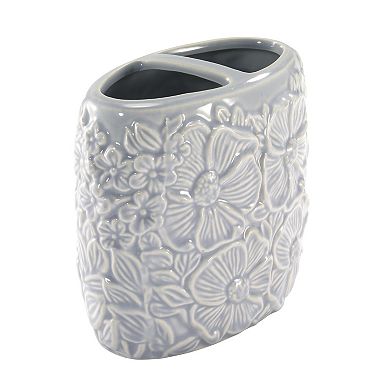 Nicole Miller Camille Floral Ceramic Toothbrush Holder