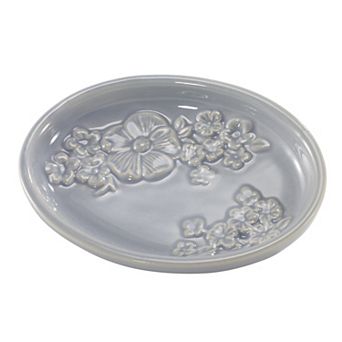 Nicole Miller Camille Floral Ceramic Soap Dish