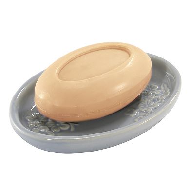 Nicole Miller Camille Floral Ceramic Soap Dish