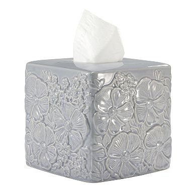 Nicole Miller Camille Floral Ceramic Tissue Box Cover
