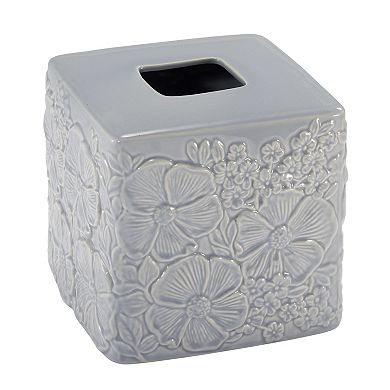 Nicole Miller Camille Floral Ceramic Tissue Box Cover