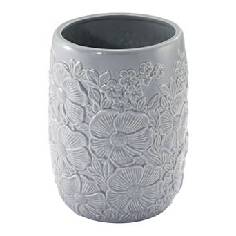 Nicole Miller Camille Floral Ceramic Bathroom Trash Can
