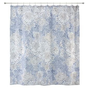 Nicole Miller Camille Floral Printed Shower Curtain