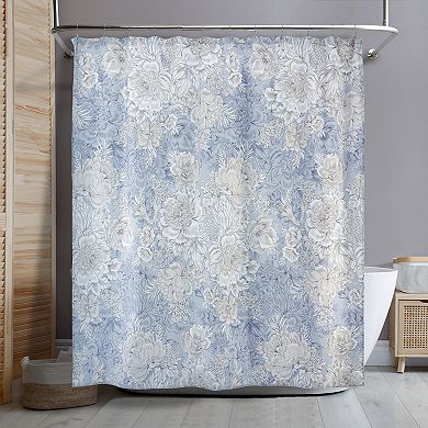 Nicole Miller Camille Floral Printed Shower Curtain