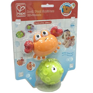 Hape 2-Piece Rock Pool Squirters Bath Toy Set