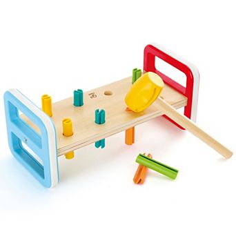 Hape Rainbow Pounder Wooden Hammering Bench Toy