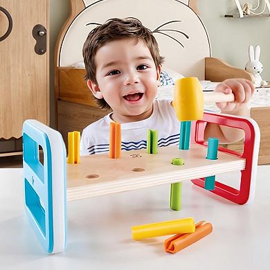 Hape Rainbow Pounder Wooden Hammering Bench Toy