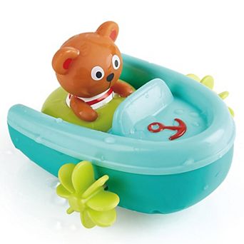 Hape Pull-Back Boat With Teddy Bear Figure Bath Toy