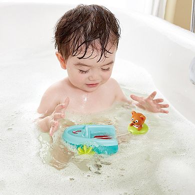 Hape Pull-Back Boat With Teddy Bear Figure Bath Toy
