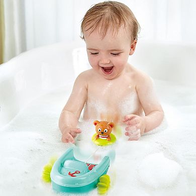 Hape Pull-Back Boat With Teddy Bear Figure Bath Toy