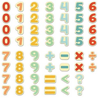 Hape Magnetic Numbers 54 pc Wooden Magnet Set