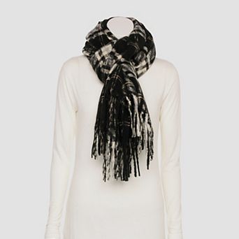Women's Sonoma Goods For Life® Scholar Plaid Oblong Scarf With Fringe Detail