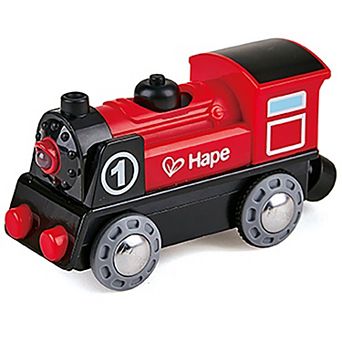 Hape Battery-Powered Wooden Light & Sound Train Engine Toy