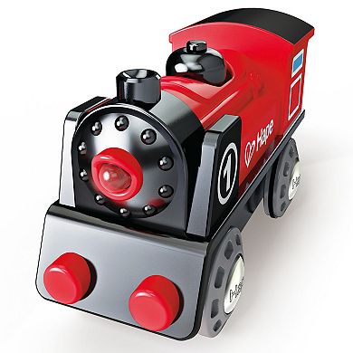 Hape Battery-Powered Wooden Light & Sound Train Engine Toy