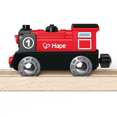 Hape Battery-Powered Wooden Light & Sound Train Engine Toy