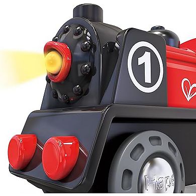 Hape Battery-Powered Wooden Light & Sound Train Engine Toy