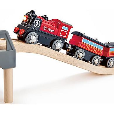 Hape Battery-Powered Wooden Light & Sound Train Engine Toy