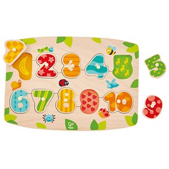 Hape Fruity Numbers 11 pc Wooden Peg Puzzle
