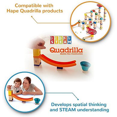 Hape Quadrilla Mega Skatepark Marble Run Construction Wooden Ramp Toy