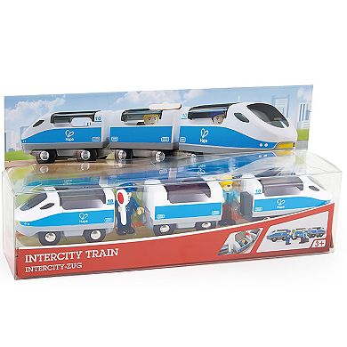 Hape 3-Piece Intercity Train Wooden Toy Set