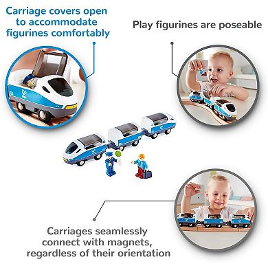 Hape 3-Piece Intercity Train Wooden Toy Set