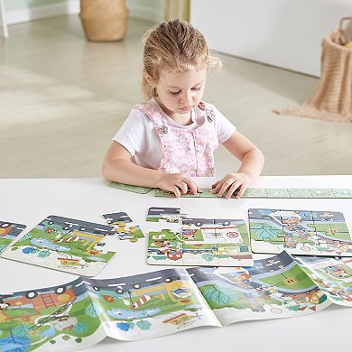 Hape Rescue Vehicles Oversized Storytelling Tile Puzzle 4-Pack
