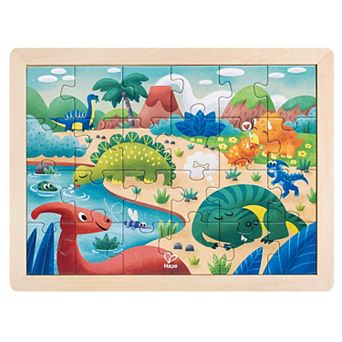 Hape Dino Double-Sided Coloring 24 pc Puzzle