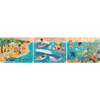 Hape Ocean Friends 48 pc Puzzle With 12 Storytelling Tiles