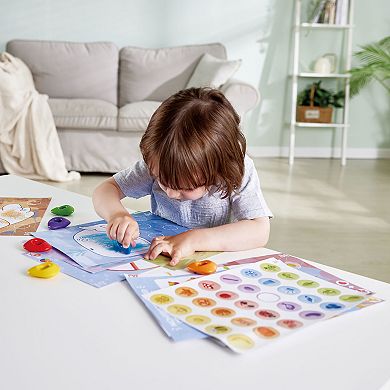 Hape Crayon Coloring Animal & Nature Theme 18-Piece Art Set