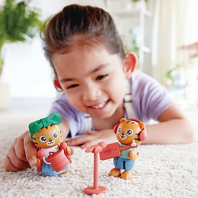 Hape Milo & Melody 11-Piece Tiger Articulated Figurine Toy Set