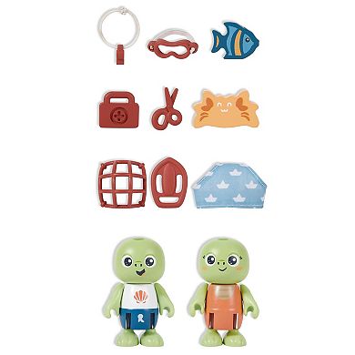 Hape Green Planet Explorers 11-Piece Turtle Articulated Figurine Toy Set
