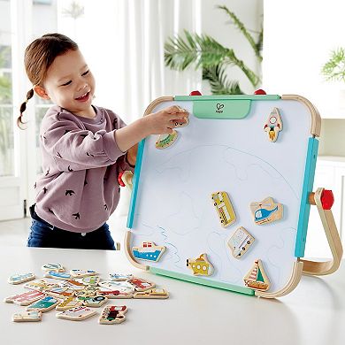 Hape Magnetic Vehicles 30-Piece Wooden Magnet Set