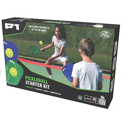 Hape 2-Player Pickleball Starter Kit with Wooden Paddles