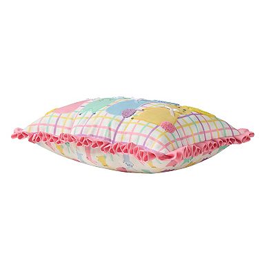 Hallmark Bunny BFFs Reversible Decorative Throw Pillow