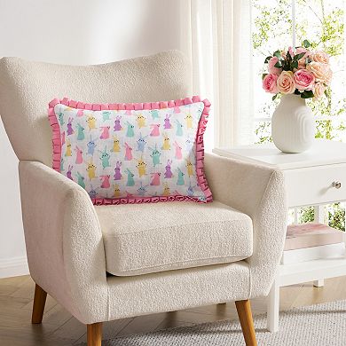 Hallmark Bunny BFFs Reversible Decorative Throw Pillow