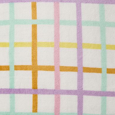 Hallmark Multicolor Chromatic Grid Plush Throw Blanket