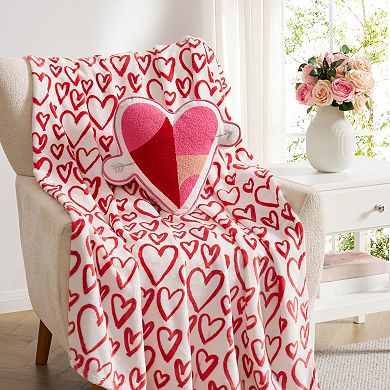 Hallmark Chenille Heart Decorative Throw Pillow