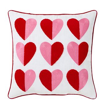 Hallmark Heart Cotton Slub Decorative Throw Pillow