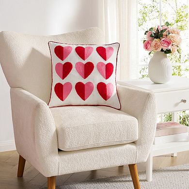 Hallmark Heart Cotton Slub Decorative Throw Pillow